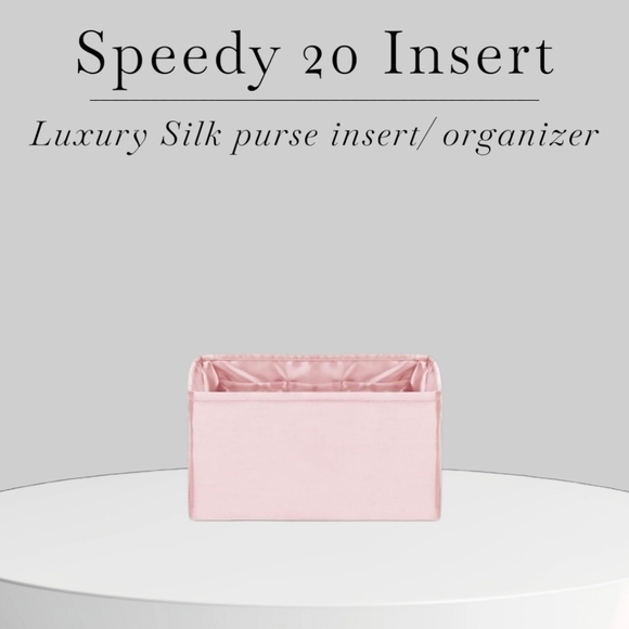 None Handbags - Pink Silk Handmade Bag Organizer for Speedy 20 – Lightweight & Elegant